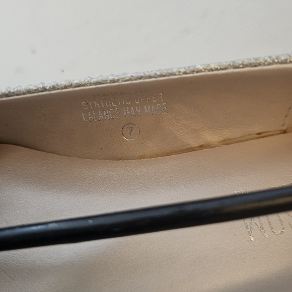 De Blossom Collection Glittering Silver Flats - Picture 12 of 16